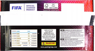 Karta me figura Panini FIFA 365 Adrenalyn XL 2024, pako me 6 karta, shumëngjyrëshe