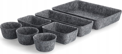 Set organizues Zeller Felt, 8 copë, material filc, gri