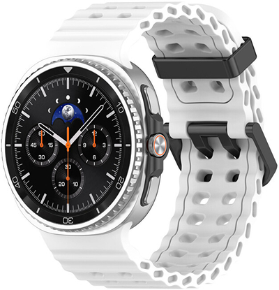 Rripi 4wrist për Samsung Galaxy Watch8, silikon, i bardhë, unisex