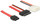 Kabllo SATA DeLOCK 84790, Slim SATA në SATA 7-pin dhe Molex, 0.5 m, e kuqe