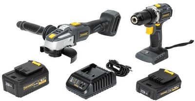 Set veglash Grunder CD-B0A18 AG-B0118E, 18V, 2Ah+4Ah