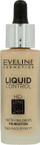 Fondatinë Eveline Cosmetics Liquid Control, 015 Light Vanilla, 32ml