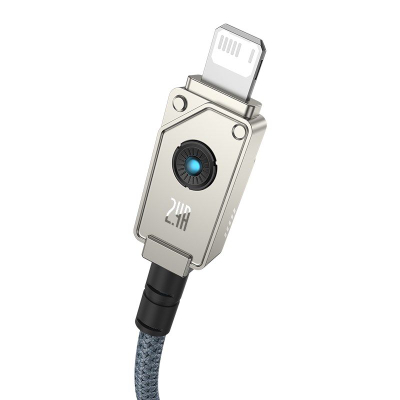 Kabllo USB në Lightning Baseus Unbreakable, 2.4A, 2 m, i bardhë