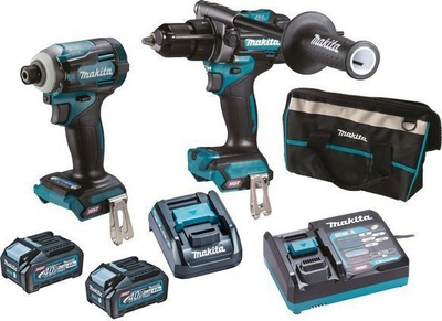 Set veglash Makita XGT HP001G+TD001G, 40V, 2x4.0Ah, me çantë