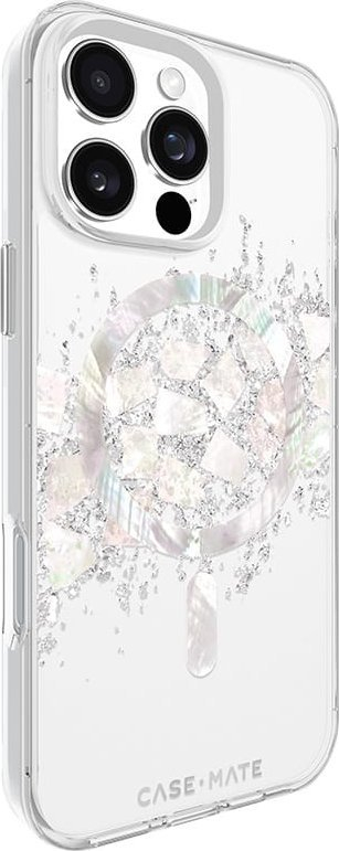 Kapak telefoni Case-Mate Touch of Pearl MagSafe për iPhone 16 Pro Max, transparent