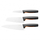 Set thika Fiskars Bamboo, 3 copë, zezë/portokalli