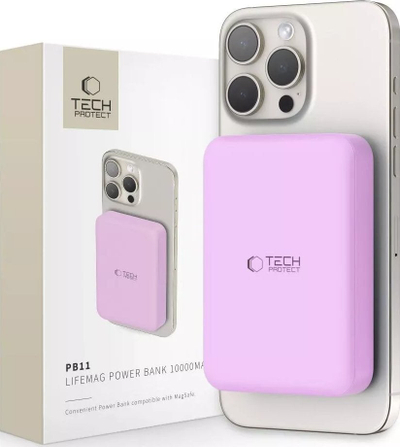 Karikues portativ Tech-Protect PB11 LifeMag, 10000mAh, MagSafe, lejla