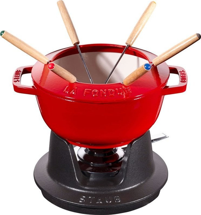 Set fondue Staub La Fondue, 18 cm, gize, i kuq Cherry Red