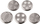 Aksesorë për pasta Eta 0028.97000, set 5 shtojca, çelik inox, argjend