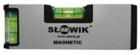 Nivel magnetik SLOWIK Mini Pocket, i vogël, trup metalik, gri