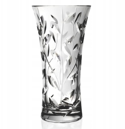 Vazo qelqi Crystal, 25 x 13.5 cm, e tejdukshme me relieve