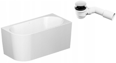 Vaskë këndore freestanding CREA S931-032, 150x80 cm, montim djathtas, e bardhë