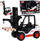 Lodër kamion forklift me paletë, me drita edhe zë, me rrota gome