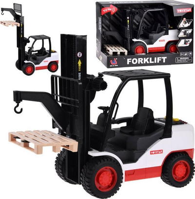 Lodër kamion forklift me paletë, me drita edhe zë, me rrota gome