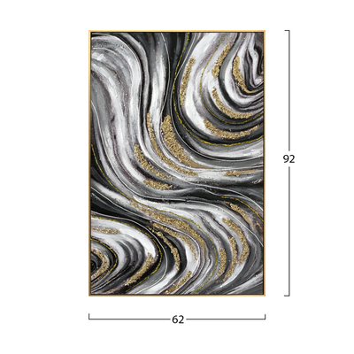 Pikturë muri abstrakte 62x4,5x92Hcm (HM4561), bezhë