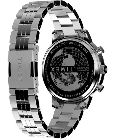 Orë për meshkuj Timex Chicago TW2W67900BR, e argjendtë/kaltër