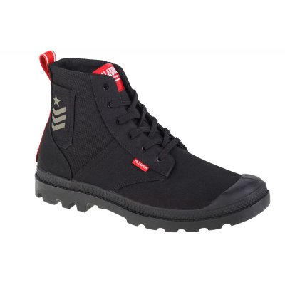 Këpucë Palladium Pampa Hi Army 78583-008-M, tekstil, unisex, të zeza