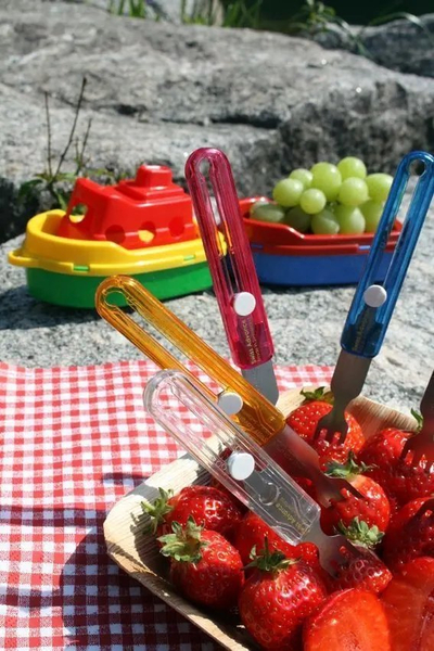 Pirun udhëtimi Swiss Advance Hippus F Fork, i palosshëm, çelik inox, transparent