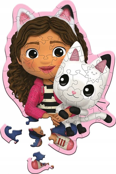 Puzzle druri Trefl Gabby’s Dollhouse Wood Craft Junior, 50 copa, shumëngjyrësh