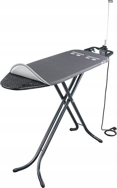 Tavolinë hekurosje Leifheit Air Board M Black Plus, sipërfaqe Thermo Reflect, lartësi e rregullueshme, e zezë