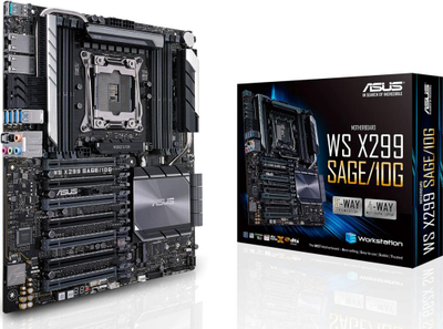 Pllakë amë Asus WS X299 Sage/10G, CEB, Intel X550AT2 10GBASE-T, DDR4 4200MHz, e zezë