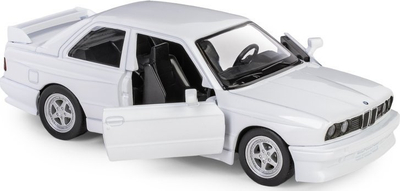 Maket veture Daff RMZ BMW M3 E30, model koleksionimi, i bardhë