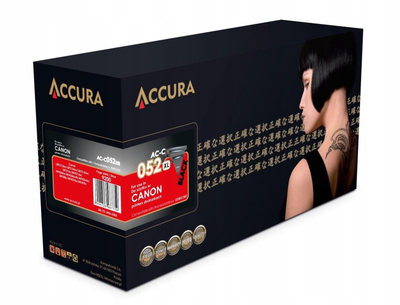 Toner Accura Canon CRG-052H, XL, 9200 faqe, i zi