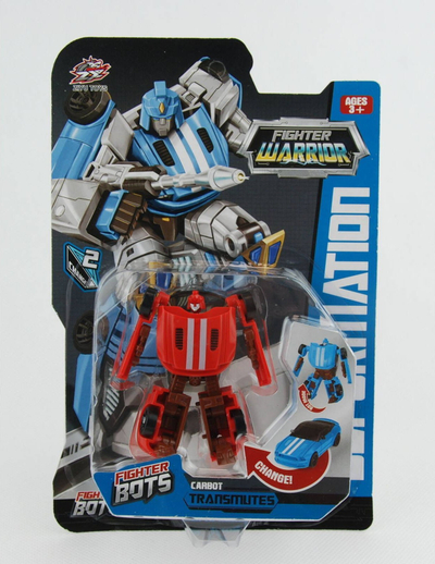 Lodër transformuse Ziyu Toys Fighter Bots Carbot, robot makinë, mbi 3 vjeç, e kuqe