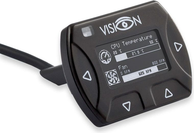 Monitor temperature PC Aquacomputer VISION Touch, USB i jashtëm, sensor temperature ambienti, i zi