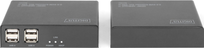 Sistem transmetimi AV Digitus HDMI HDBaseT 2.0, Extender Set 100m, 4K, metalik