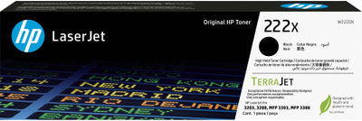 Toner HP 222X, W2220X, kapacitet i lartë, i zi