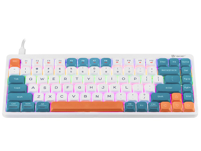Tastierë mekanike Gaming Tracer FINA 84, USB, RGB, e bardhë