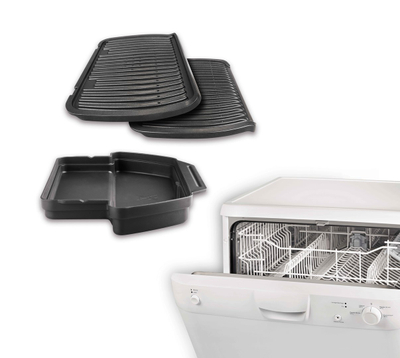 Grill elektrik Tefal OptiGrill+ GC712D, sipërfaqe jo ngjitëse, inox, gri