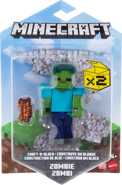 Figurë loje Educa Borras Minecraft, 8 cm, me nyje që lëvizin, shumëngjyrëshe