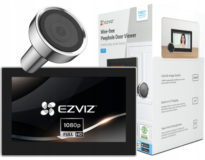 Vizor dere pa tela Ezviz CP2, 2MP, ekran 4.3", argjend