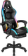 Karrige gaming Kruger&amp;Matz Warrior, LED RGB, mbështetëse këmbësh, e zezë