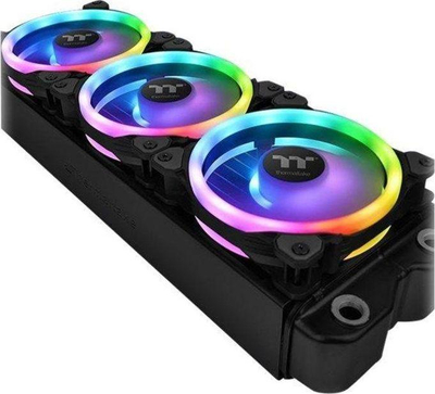 Set ventilatorësh PC Thermaltake Riing Trio 12 RGB Plus, 120mm, 3 copë me hub, të zi