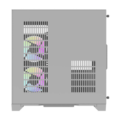 Kuti kompjuteri Darflash FT350, 5 ventilatorë ARGB, xham i temperuar, e bardhë