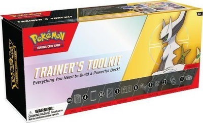 Set letra Pokémon TCG Trainer’s Toolkit 2023 Arceus, 150+ letra, 4 booster packs, shumëngjyrësh