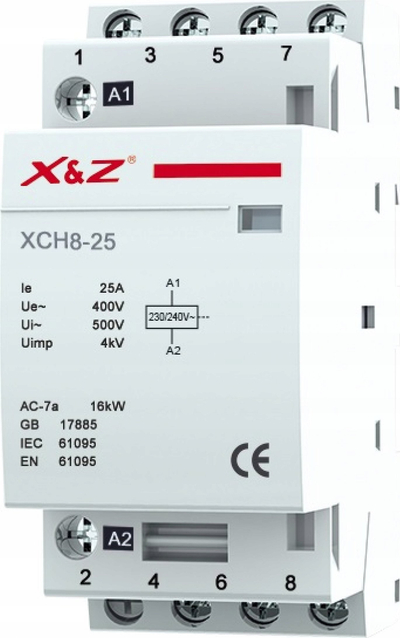 Kontaktor modular Finder 22.32.0.230.4540, 25A, 230V AC/DC, me LED