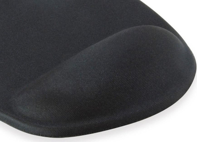 Mousepad me xhel Equip, ergonomik, kundër rrëshqitjes, i zi