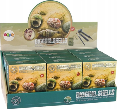 Set arkeologjik LeanToys Digging Shells, lodër edukative, mbi 3 vjeç, shumëngjyrësh