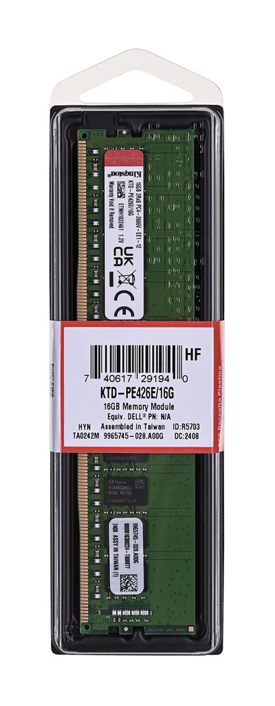 Memorie RAM Kingston, 16GB, DDR4, 2666MHz, DIMM, e zezë