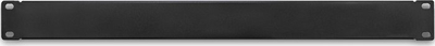 Panel mbyllës RACK Qoltec, për kabinete 19", 1U, çelik, i zi