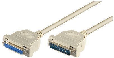 Kabllo MicroConnect DB-25 - DB-25, 1.8m, e hirtë