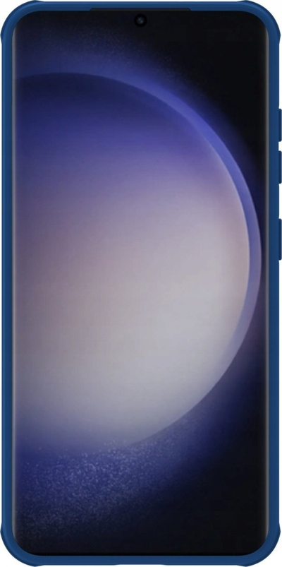 Mbështjellës telefoni Nillkin CamShield Pro për Samsung Galaxy S24, me kapak kamere, silikon TPU, blu