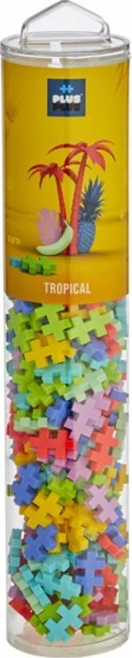 Lodër konstruktore Plus Plus Tube Tropical Mix 4261, 240 pjesë, mbi 5 vjeç, shumëngjyrëshe
