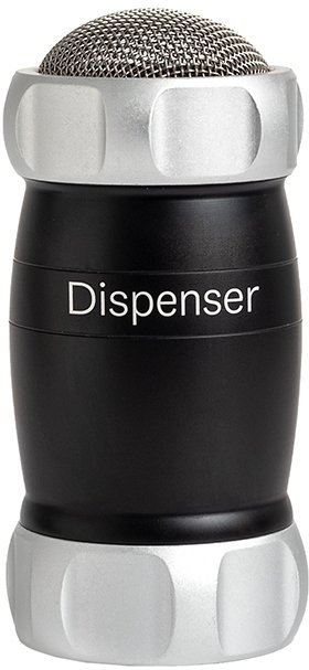Dispenser për miell edhe erëza Marcato Design Line, sitë inoksi, i zi argjendtë