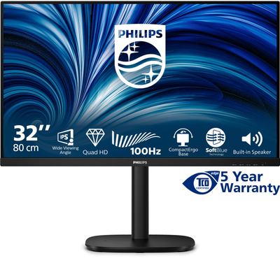 Monitor Philips 3000 Series 32B2N3500/00, 31.5", 2560 x 1440 Quad HD, 100 Hz, i zi