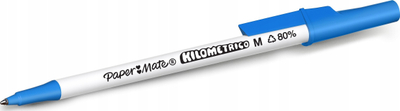 Stilolapsa me bojë Paper Mate Kilometrico Recycled, paketim 8 copë, ngjyrë blu